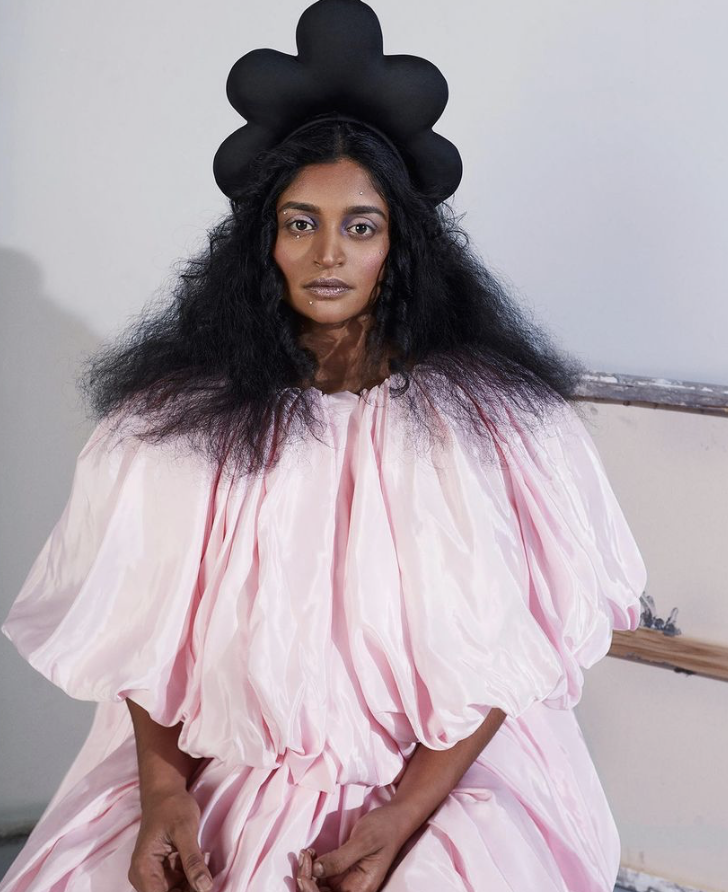 pink dress with fluff Moir Fluff Dress Maryam Keyhani